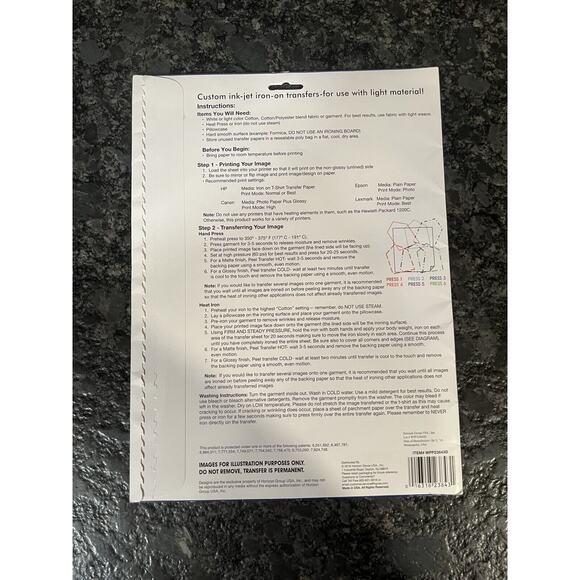 Lot of 4 Vtg Iron-On Transfers + 7-Pk Blank Inkjet Iron-On Print&Transfer Paper - Picture 11 of 11